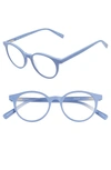 Eyebobs Case Closed 49mm Round Reading Glasses - Blue Matte