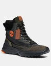 Coach X Michael B. Jordan Men's Mixed-media Hiking Boots In Military Green/ninjutsu Orange