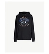 KENZO EVIL EYE-EMBROIDERED COTTON-JERSEY HOODY