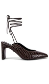 JAGGAR LACED CROC HEEL,JAGR-WZ122