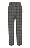 ISABEL MARANT SONNEL CHECKED COTTON SLIM-FIT TROUSERS,727452