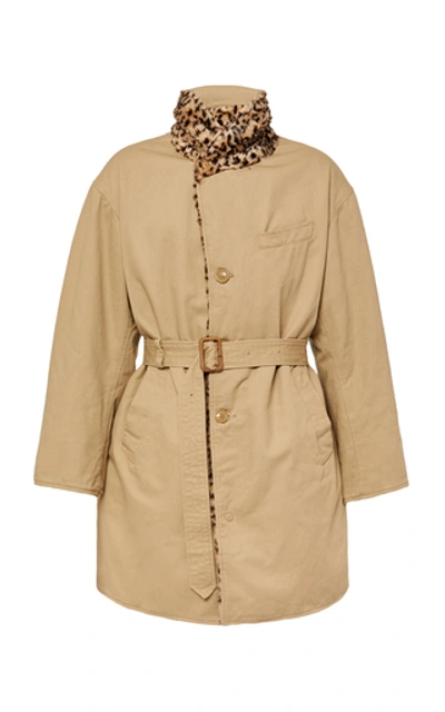 Engineered Garments Belted Reversible Cotton-gabardine Trench Coat In Neutral