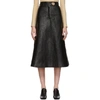 A.W.A.K.E. A.W.A.K.E. MODE BLACK PATENT BACK-TO-FRONT SKIRT