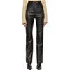 A.W.A.K.E. A.W.A.K.E. MODE BLACK PATENT BACK-TO-FRONT TROUSERS