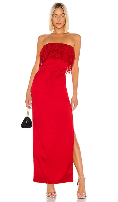 Lovers & Friends Sylvia Gown In Flame Scarlet