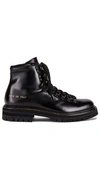 Common Projects Black Hiking Boots In Black