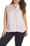 VINCE CAMUTO V-NECK RUMPLE BLOUSE,9299145