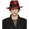 SAINT LAURENT SAINT LAURENT 红色毛毡绅士帽