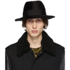 SAINT LAURENT SAINT LAURENT BLACK FELT FEDORA