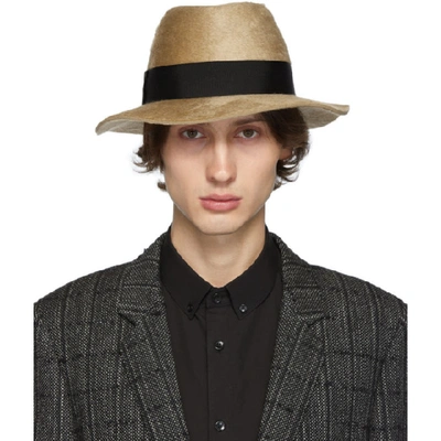 Saint Laurent Brown Felt Fedora In 2760 Ltbrnb