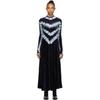 PROENZA SCHOULER PROENZA SCHOULER NAVY AND BLUE VELVET TIE-DYE LONG DRESS