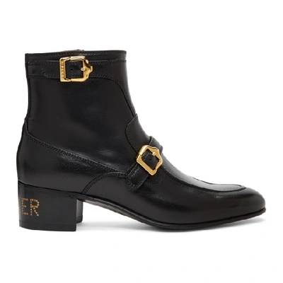 Gucci Leather Boot With "sucker" In Black