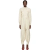 GUCCI GUCCI OFF-WHITE CREPE BELTED JUMPSUIT