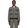 GUCCI BLACK & OFF-WHITE SHORT HOUNDSTOOTH BOMBER