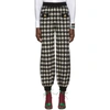 GUCCI BLACK & OFF-WHITE HOUNDSTOOTH LOUNGE trousers