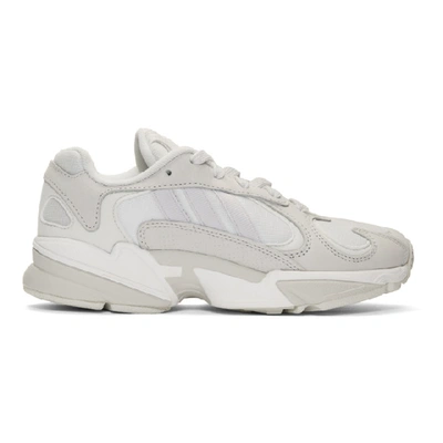 Adidas Originals Yung-1 Suede And Mesh Sneakers In White