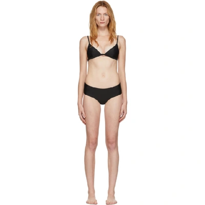 Matteau The Petite Triangle A-b Bikini Top In Black