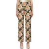 PACO RABANNE PACO RABANNE MULTICOLOR SATIN ROSES TROUSERS
