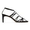 TIBI TIBI BLACK SATIN GAVIN SANDALS