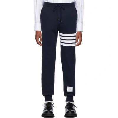 Thom Browne Four-bar Cashmere-blend Track Pants In Blue