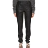 TIBI BLACK FAUX-LEATHER PULL-ON TROUSERS