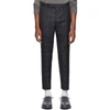 THOM BROWNE THOM BROWNE GREY WINDOPANE SIDE TAB TROUSERS