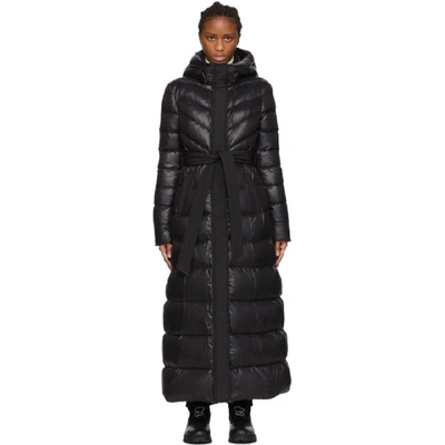 Mackage Calina R Long Nylon Down Jacket In Black  