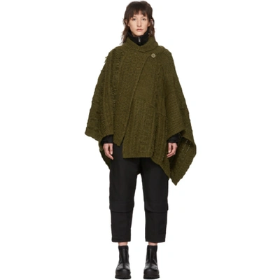 Stella Mccartney 卡其色麻花纹羊驼毛披肩 In 2942 Khaki