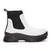 Stella Mccartney Utility Faux Leather Ankle Boots In Black & White