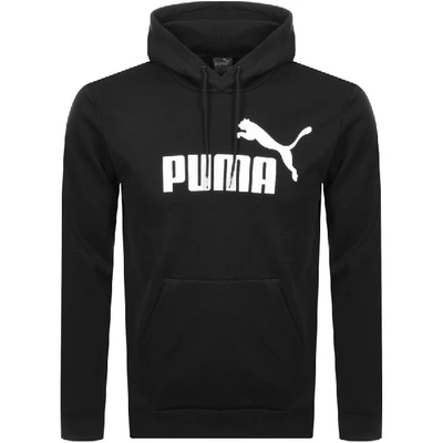 Puma Classics Logo Fleece Pullover Hoodie In  Black