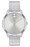 Movado Bold Mesh Strap Watch, 42mm In Silver