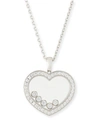 Chopard Happy Diamonds Heart Pendant Necklace In 18k White Gold