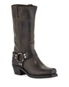Frye Harness 8r Leather Knee Boots In Gray