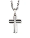 David Yurman Sterling Silver Deco Cross Pendant In Silver