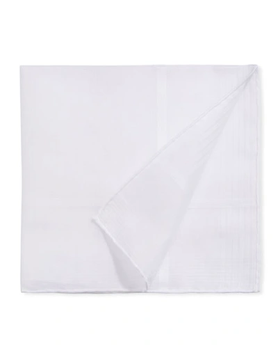 Simonnot Godard Basic Poplin Pocket Square In White