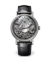 BREGUET TRADITION 18K WHITE GOLD RETRO-SECOND WATCH W/ ALLIGATOR STRAP,PROD226360540