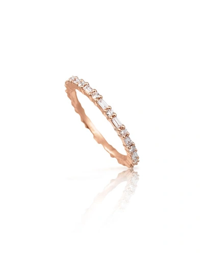 Stevie Wren 14k Rose Gold Diamond Baguette Eternity Ring