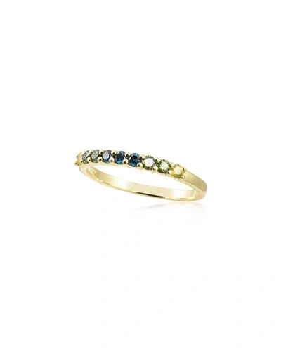 Stevie Wren 14k Cool-hue Coloured Diamond Ring