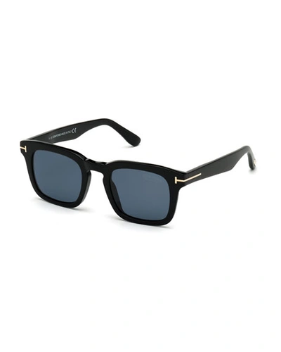 Tom Ford Men's Dax Sunglasses Polarized In Black In Black / Blue