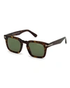 TOM FORD MEN'S DAX SQUARE TORTOISESHELL SUNGLASSES,PROD226400544