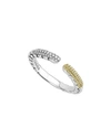 Lagos Sterling Silver & 18k Yellow Gold Caviar Lux Diamond Open Ring In Diamond