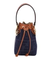 FENDI MON TRESOR MINI JEANS REACTIVE BUCKET BAG,PROD226210281