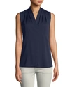 Kobi Halperin Plus Size Mila Silk-stretch Sleeveless Top In Midnight