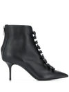 MSGM LOGO BOW ANKLE BOOTS