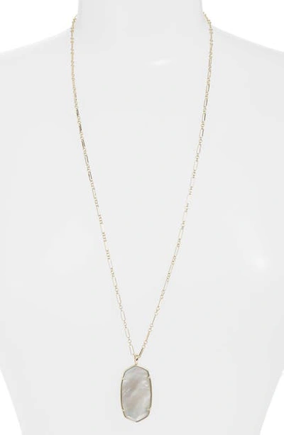 Kendra Scott Reid Long Faceted Pendant Necklace In Pink/gold