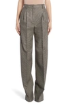 FENDI PIXEL PLEATED WOOL PANTS,FR6222-A8D6