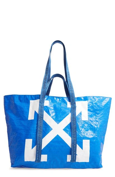 Off-white New Commercial Tote In Blue White