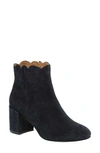 Andre Assous Selena Bootie In Navy Suede