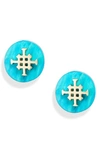 AKOLA BAILY STUD EARRINGS,VILAE07-TURQ