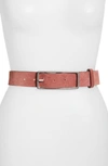 Rag & Bone Rebound Suede Belt In Dusty Pink